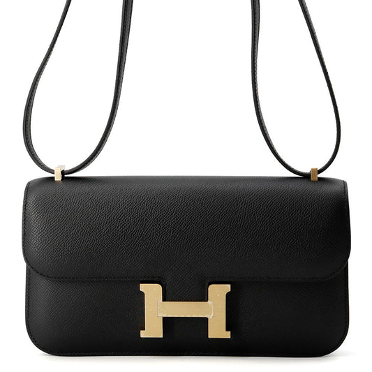 HERMES Constance Elan Black Epsom
