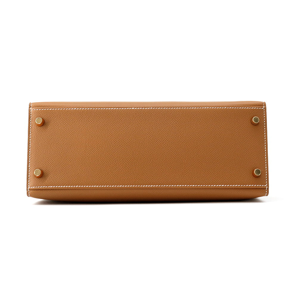 HERMES Kelly Sellier Gold Epsom Size 28