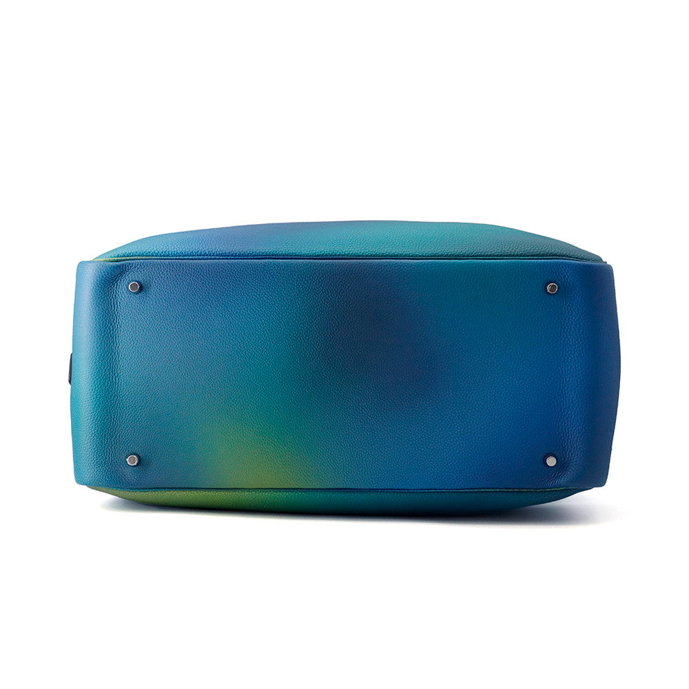 HERMES Plume Cosmos Blue Nuit/VioletGradation Togo Leather Size 45