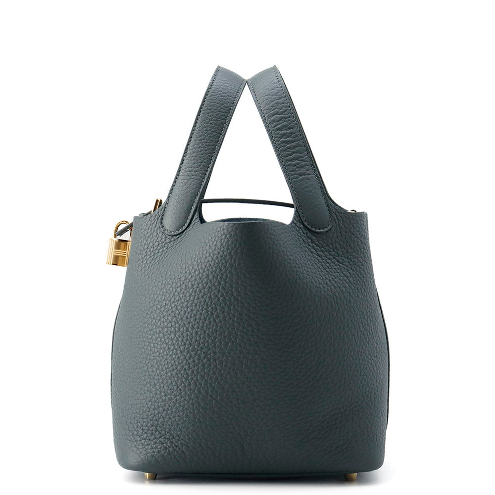 HERMES Picotin Lock Vert Mangrove Taurillon Clemence Size PM