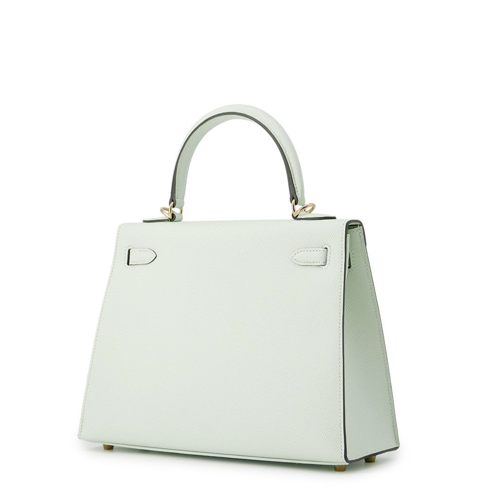 HERMES Kelly Sellier VertPeppermint Epsom Size 25