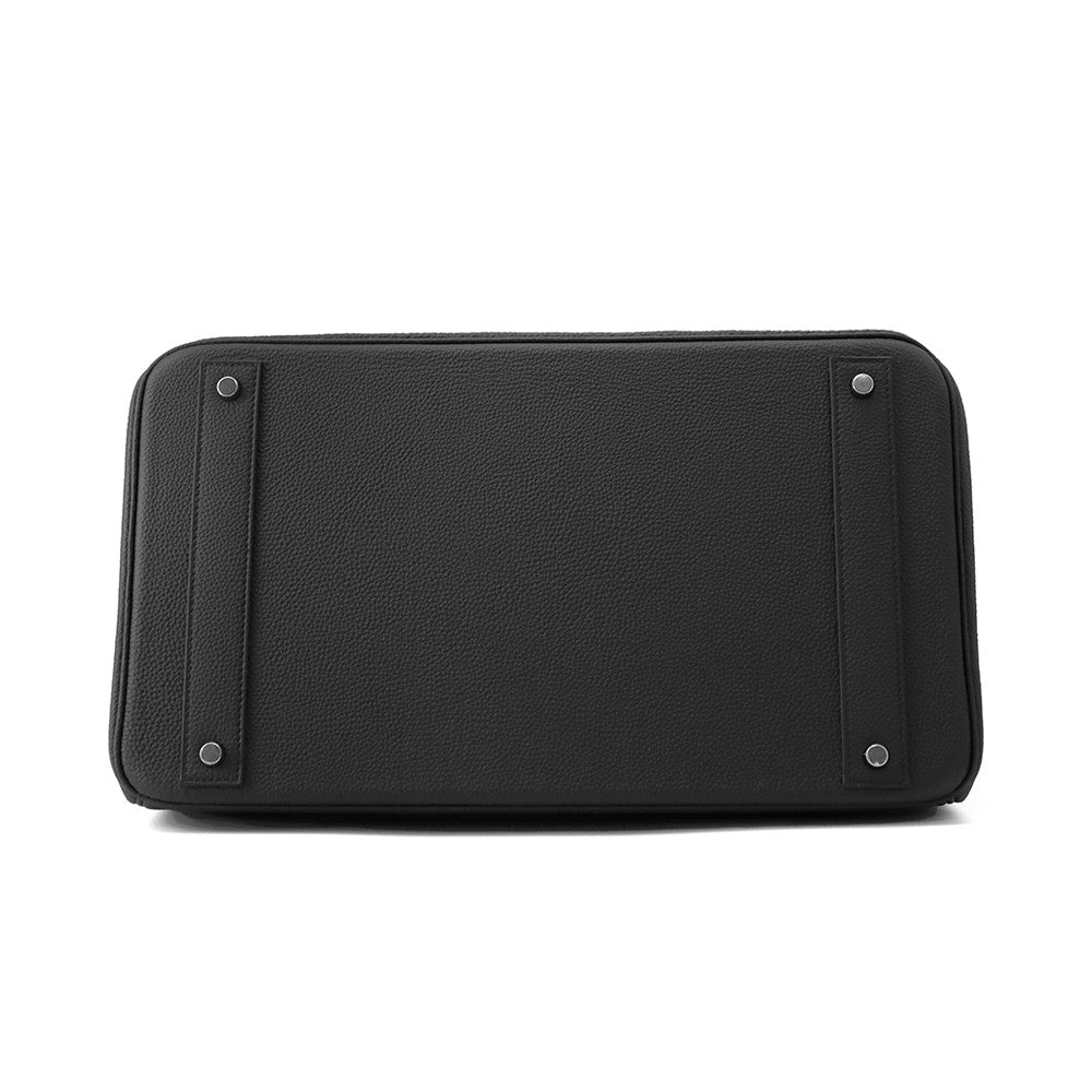 HERMES HAUT A COURROIES Black Togo Leather Size 40