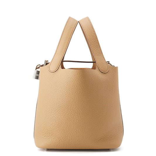 HERMES Picotin Lock Biscuit Taurillon Clemence Size PM