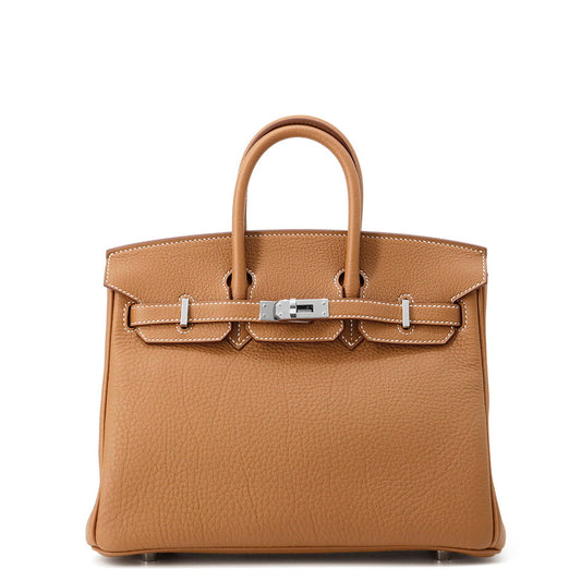 HERMES Birkin Gold Togo Leather Size 25