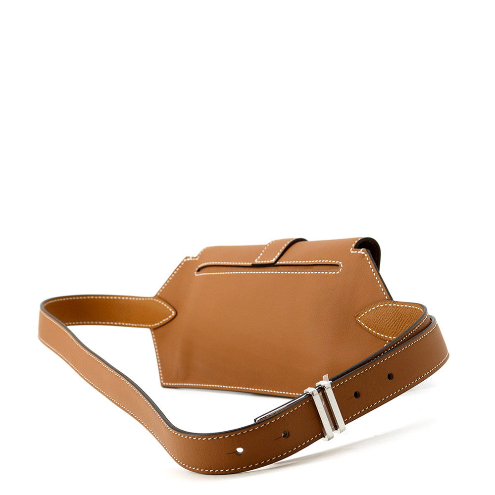 HERMES Elan Pocket 24 Gold Swift Leather Size 24