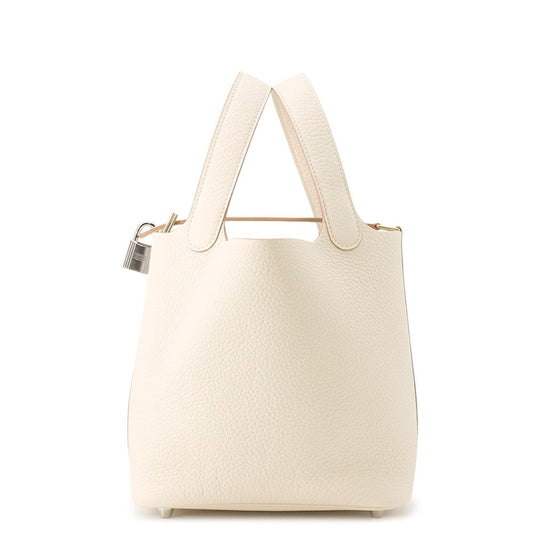 HERMES Picotin Padlock Craie Taurillon Clemence Size PM