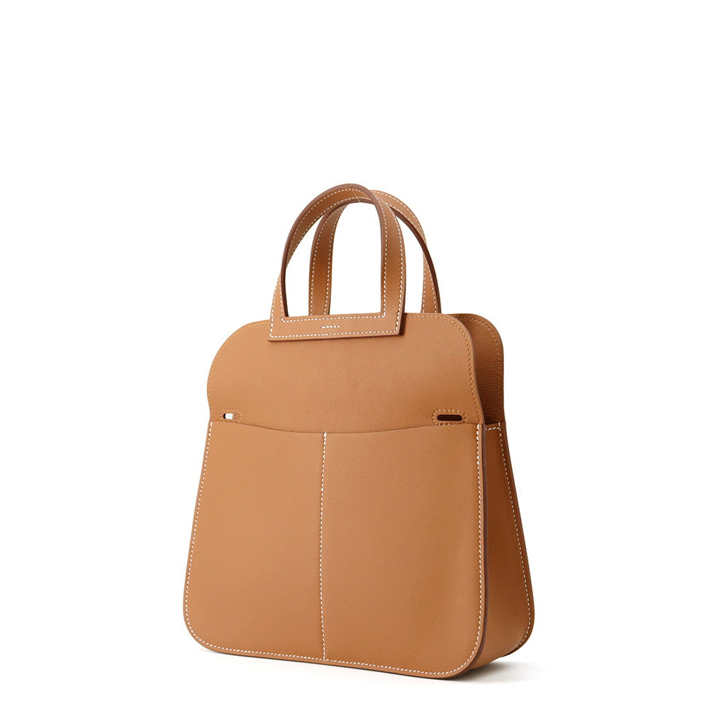 HERMES Halzan Gold Swift Leather Size Mini