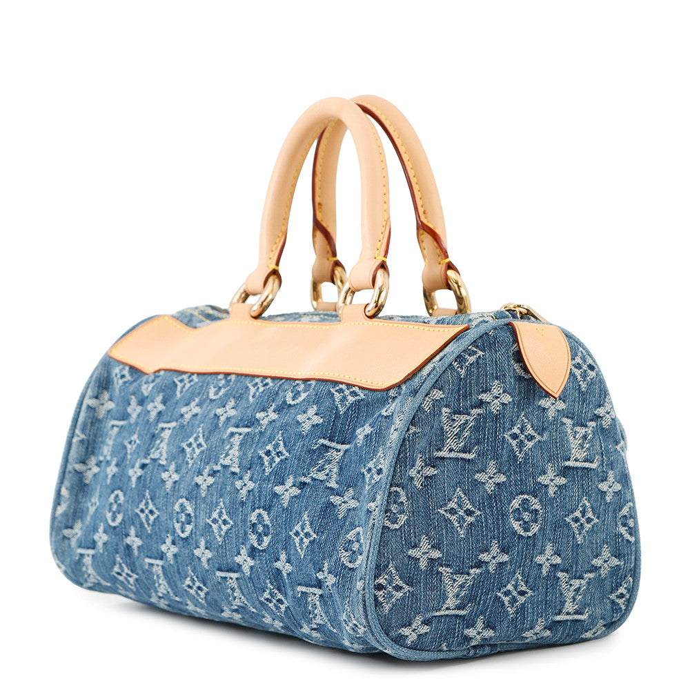 LOUIS VUITTON Neo Speedy Blue/YellowM95019 Monogram Denim