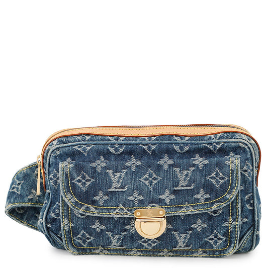 LOUIS VUITTON Bumbag Blue/YellowM95347 Monogram Denim