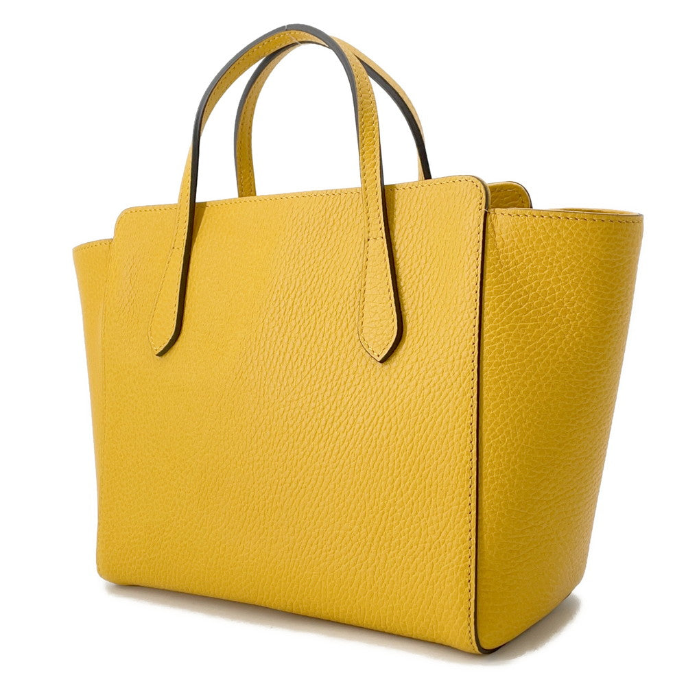 GUCCI Children's Swing Tote Yellow/Beige355640 Leather