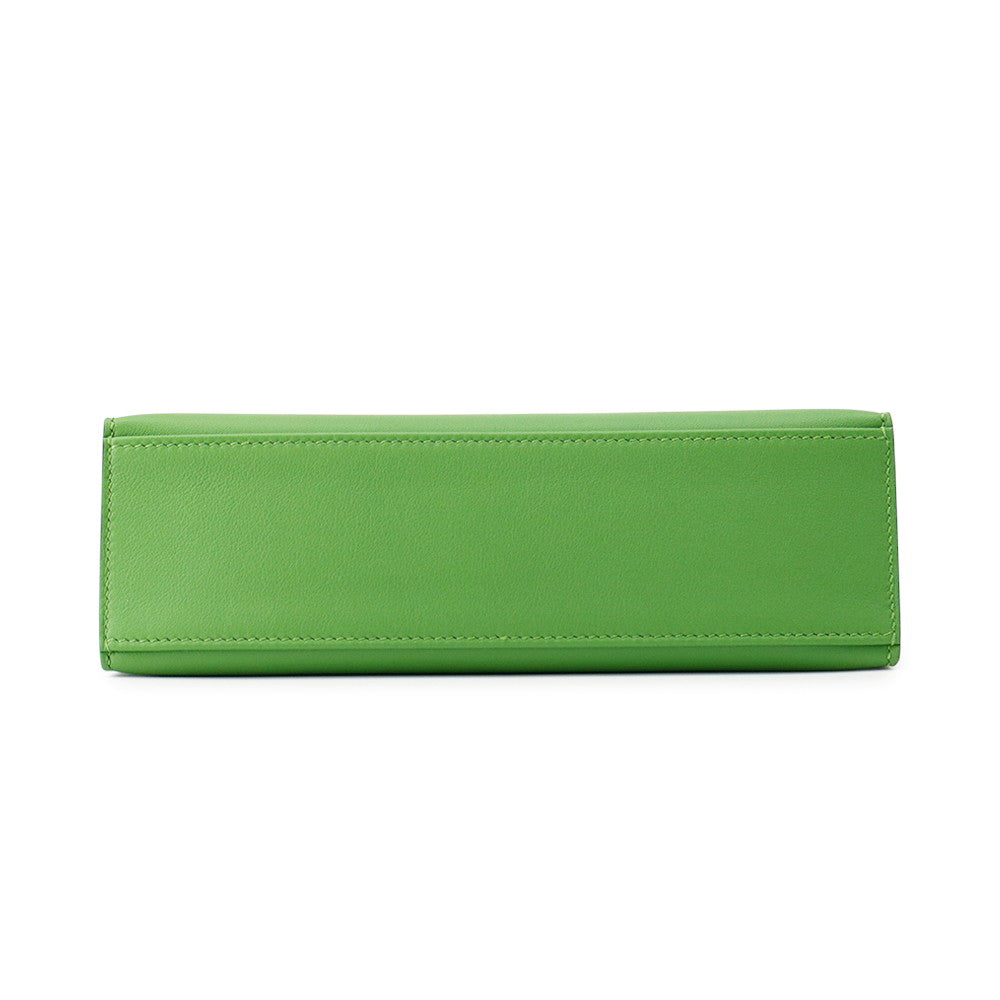 HERMES PochetteKelly Vert Yucca Swift Leather