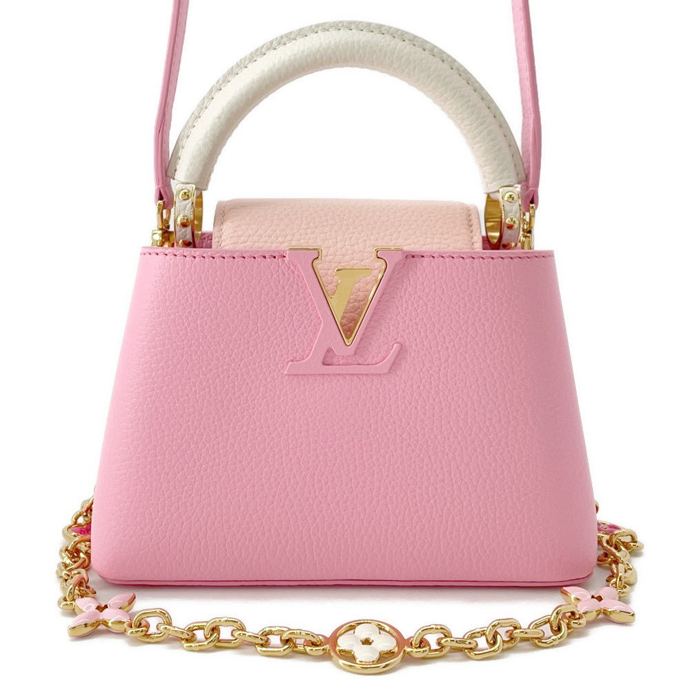 LOUIS VUITTON Capucines Candy pinkM22375 Taurillon Leather Size MINI