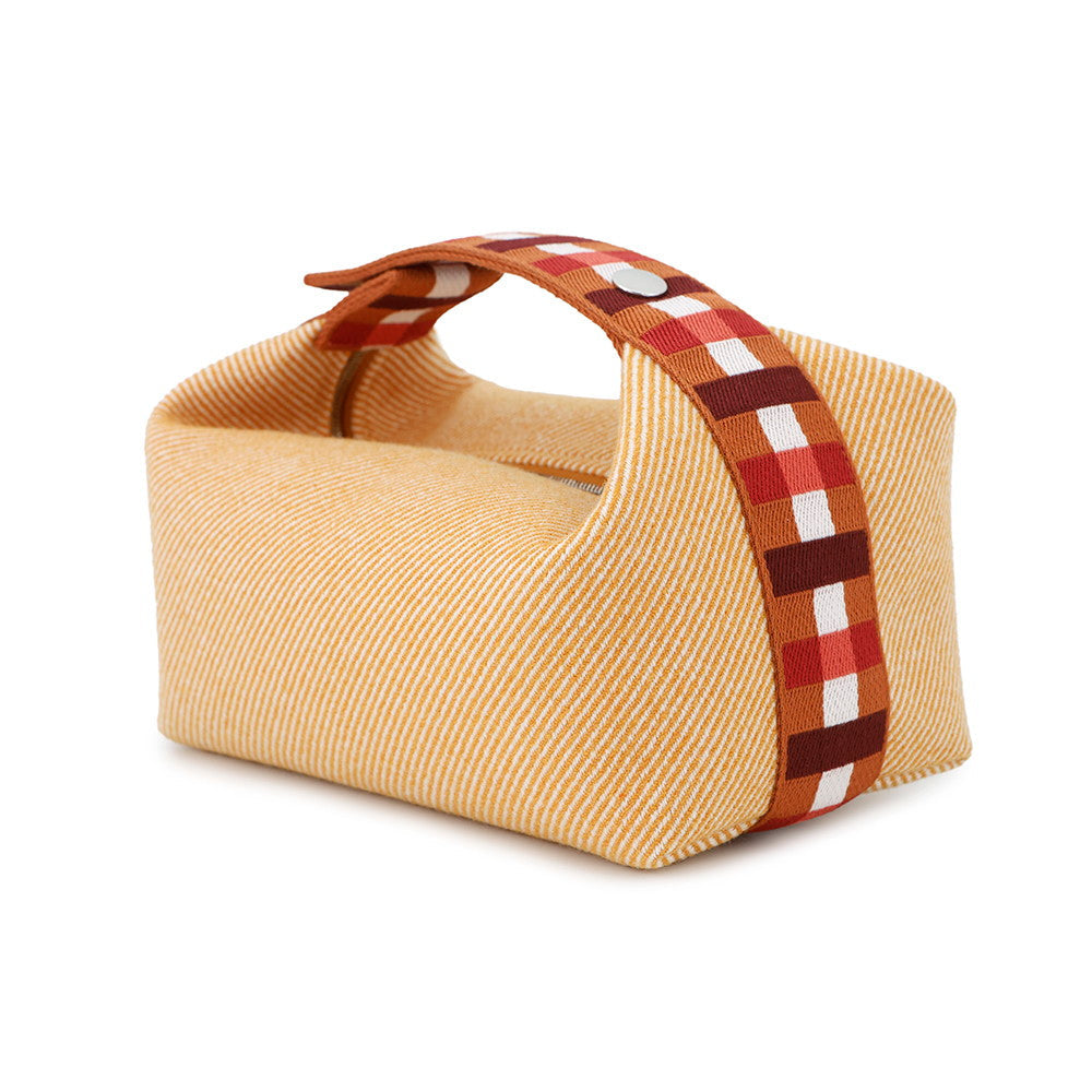 HERMES Brid a Black Fauve Canvas Size PM