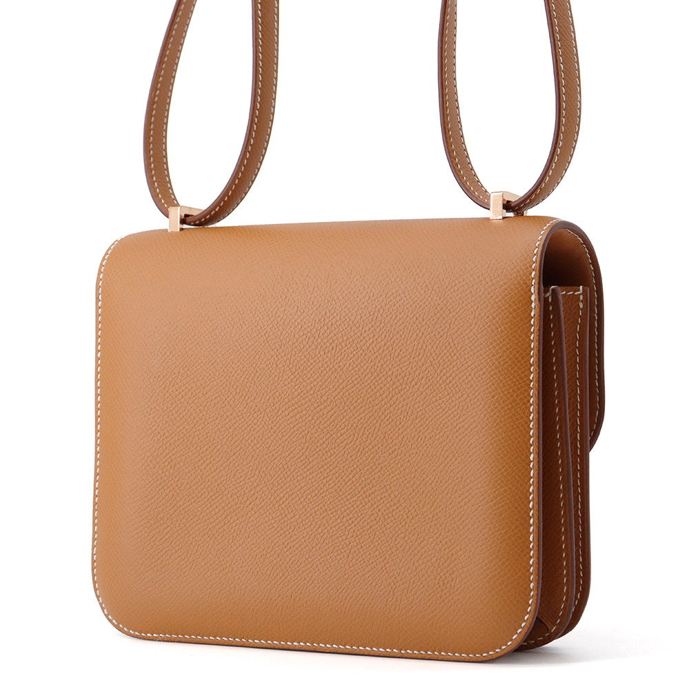 HERMES Constance 3 Miroir Gold Epsom Size Mini