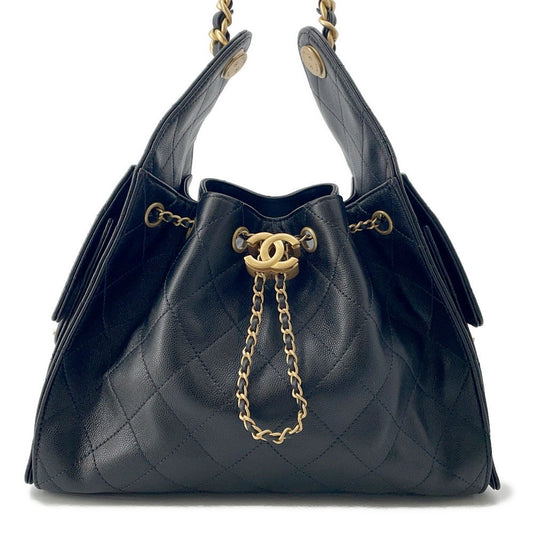 CHANEL CHANEL25 ChainShoulder Bag BlackAS5293 Caviar Leather