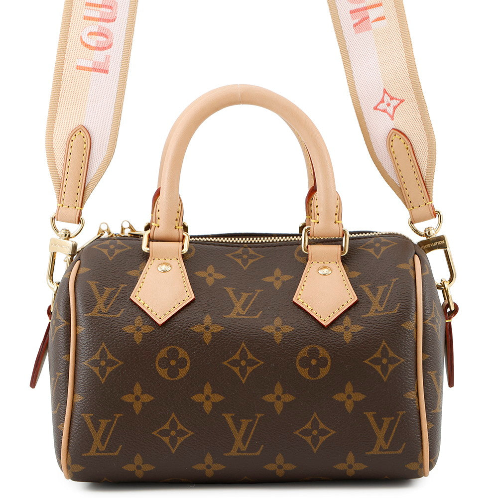 LOUIS VUITTON Speedy Bandouliere PinkOrange/RedM46594 Monogram Size 20
