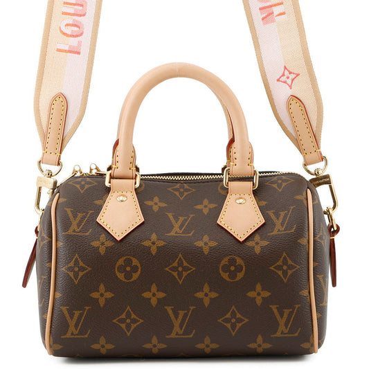 LOUIS VUITTON Speedy Bandouliere PinkOrange/RedM46594 Monogram Size 20