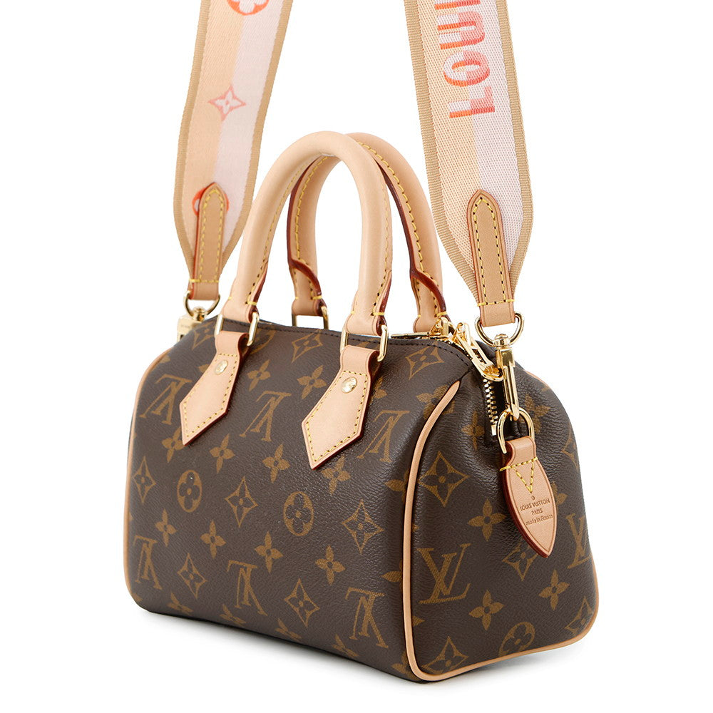 LOUIS VUITTON Speedy Bandouliere PinkOrange/RedM46594 Monogram Size 20