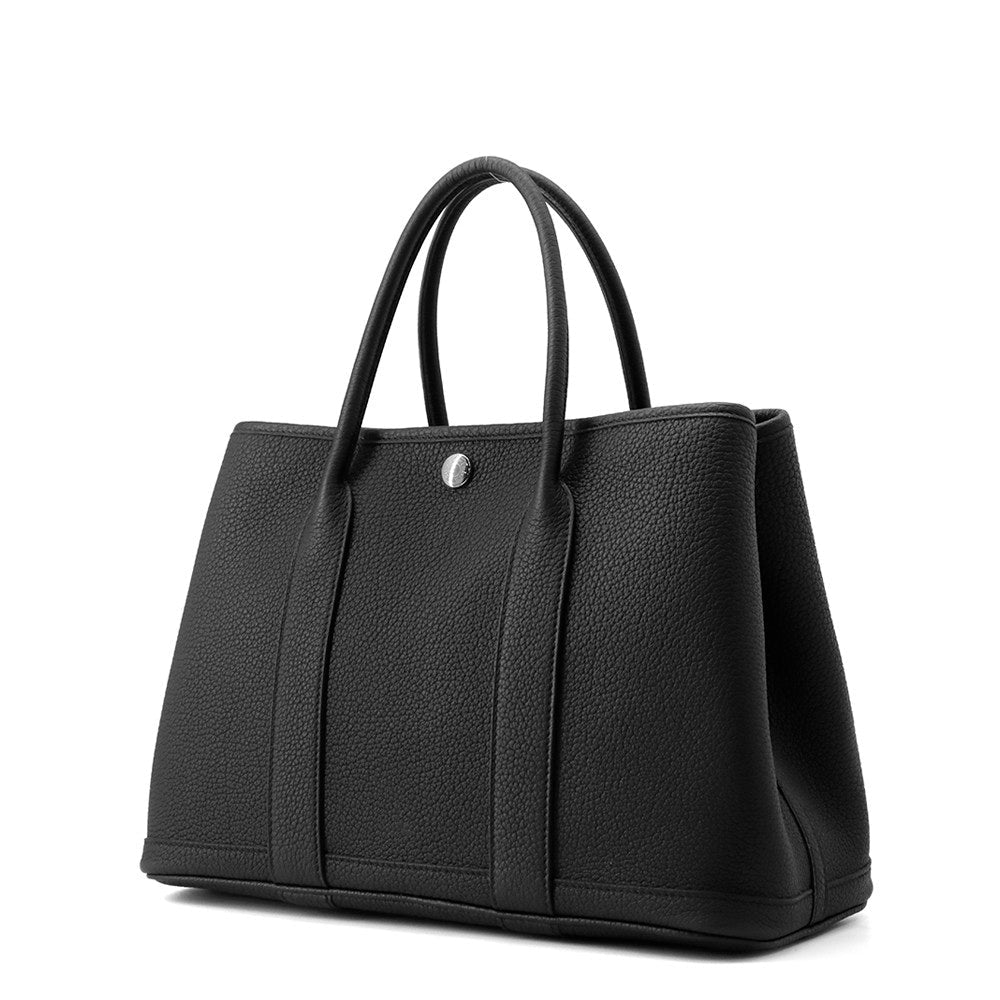 HERMES Garden Party Black Negonda Leather Size TPM