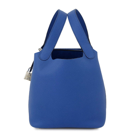 HERMES Picotin Lock Blue france Taurillon Maurice Size PM