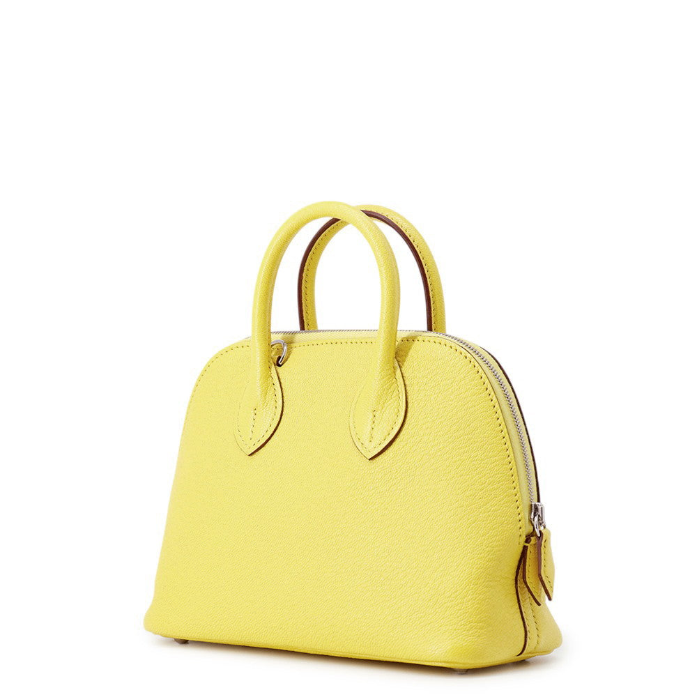 HERMES Bolide 1923 Lime Chevre Myzore Goatskin Size Mini