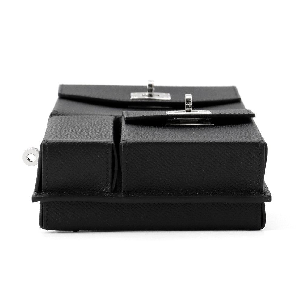 HERMES Kelly Multi Pocket Black Epsom