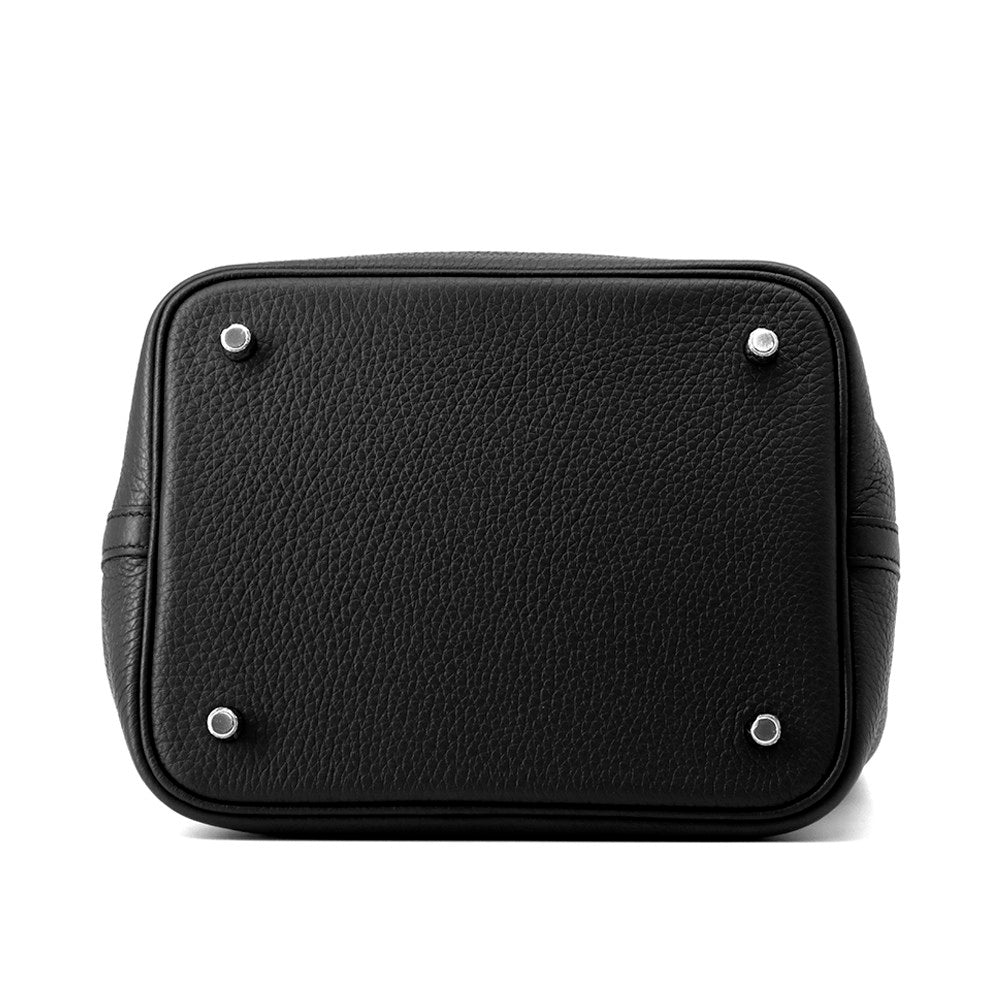 HERMES Picotin Lock Black Taurillon Clemence Size MM
