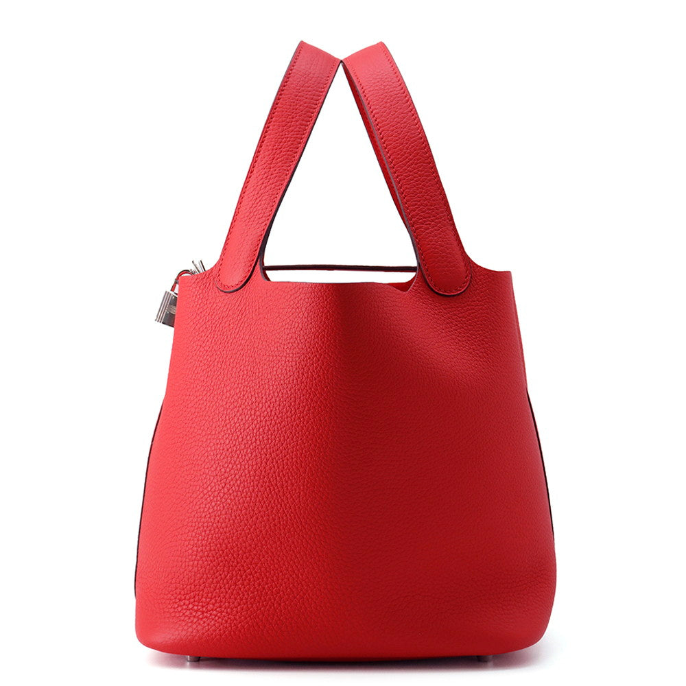 HERMES Picotin Lock Rouge Ladue Taurillon Clemence Size MM