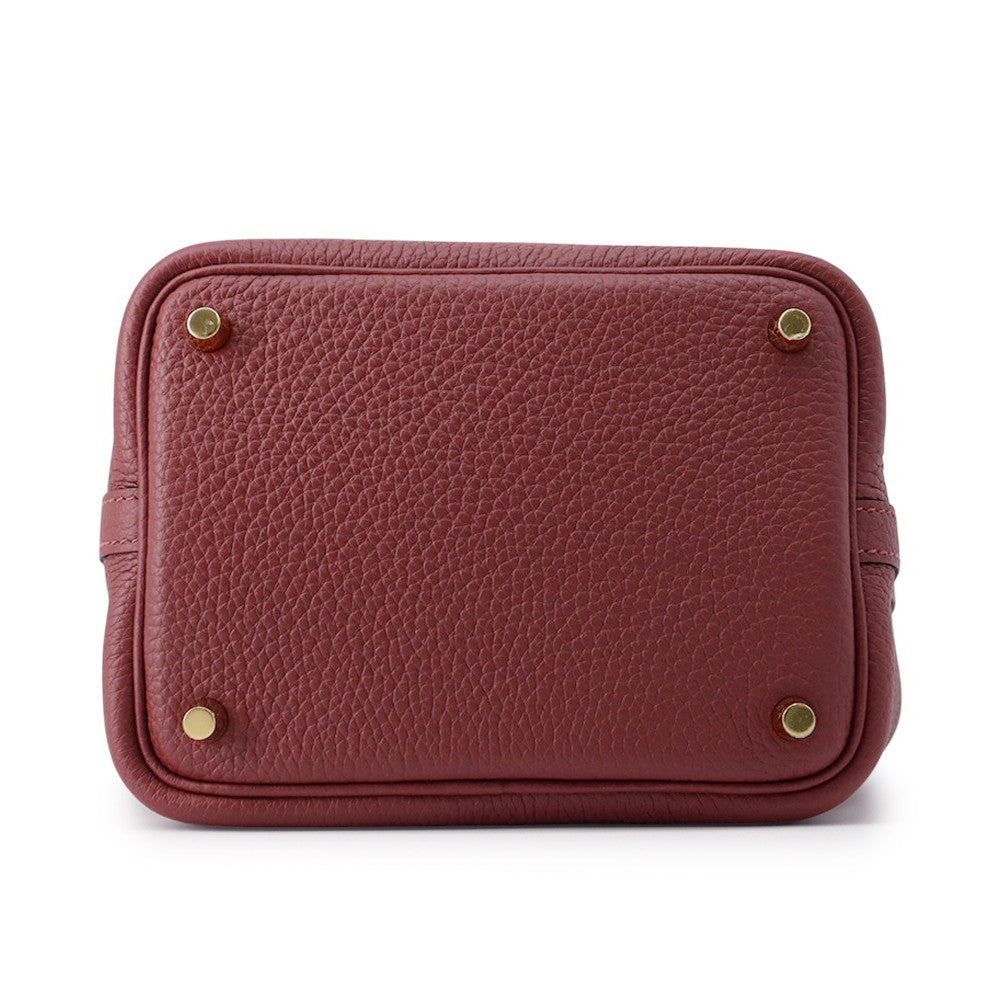 HERMES Picotin Padlock Rouge H Taurillon Clemence Size PM