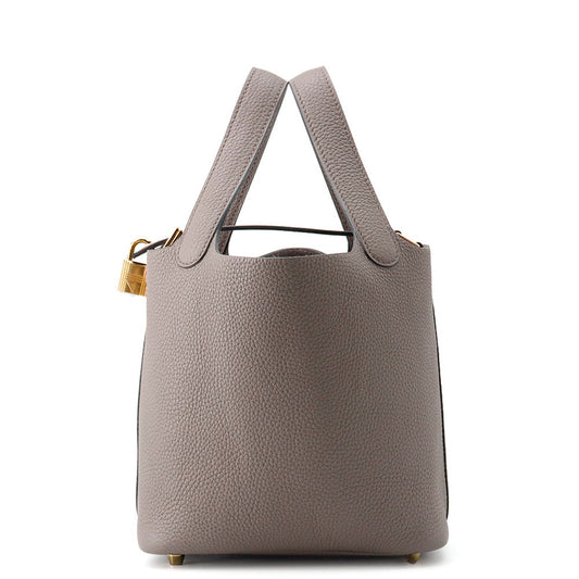 HERMES Picotin Lock Etain Taurillon Clemence Size PM