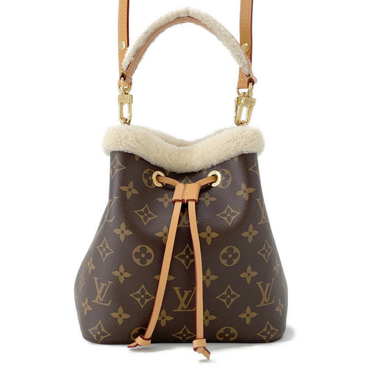 LOUIS VUITTON Neonoe BrownM46319 Monogram Shearling Size BB