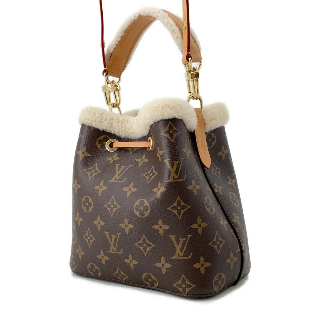 LOUIS VUITTON Neonoe BrownM46319 Monogram Shearling Size BB