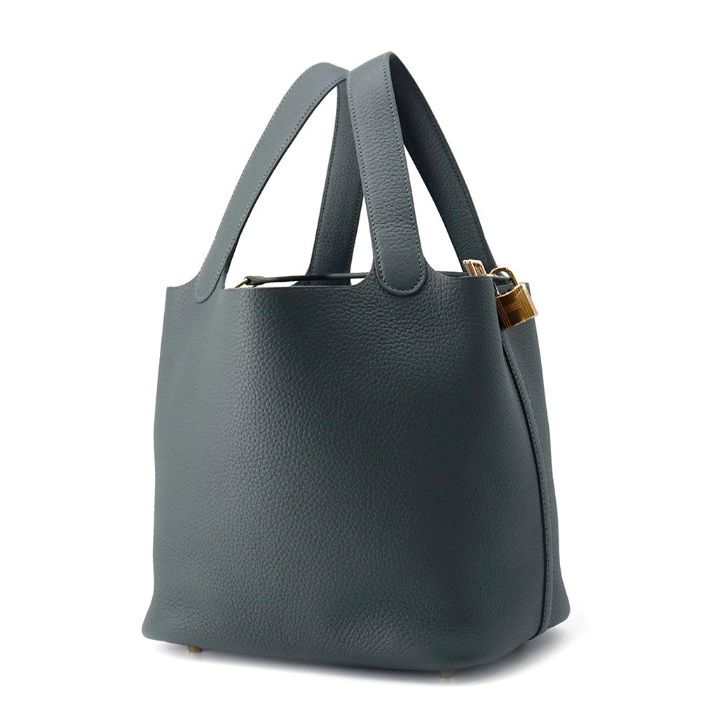 HERMES Picotin Lock Vert Mangrove Taurillon Clemence Size MM