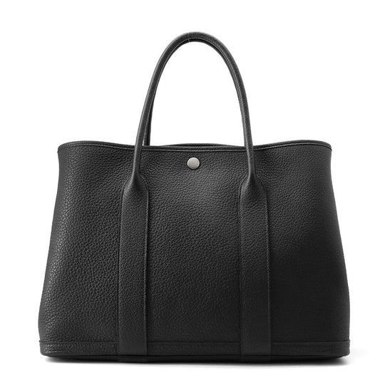 HERMES Garden Party Black Negonda Leather Size PM