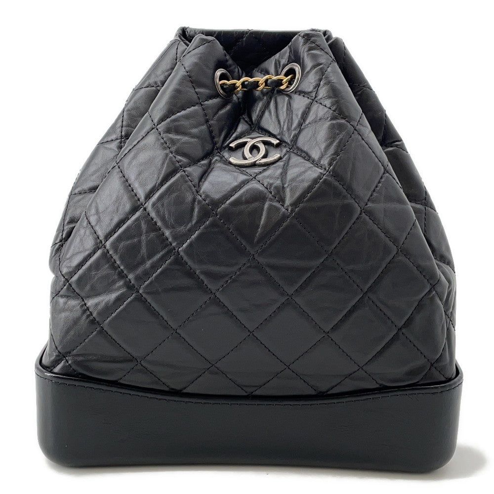 CHANEL Gabriel Do Backpack BlackA94485 Aged Calf Leather