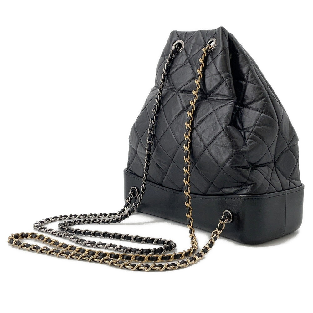 CHANEL Gabriel Do Backpack BlackA94485 Aged Calf Leather