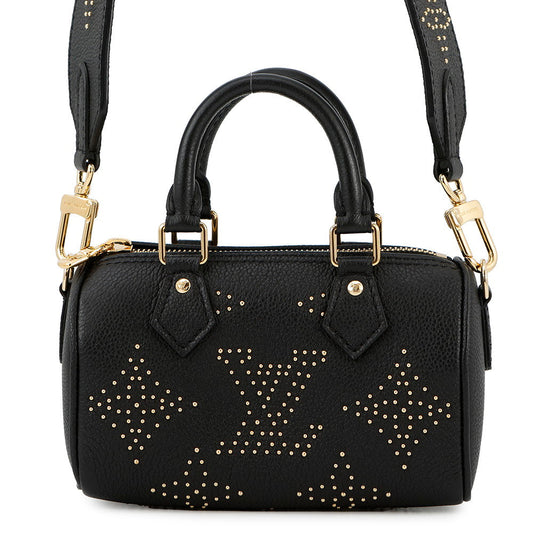 LOUIS VUITTON Nano Speedy NoirM46745 Monogram Empreinte Leather(Studded) Size Nano
