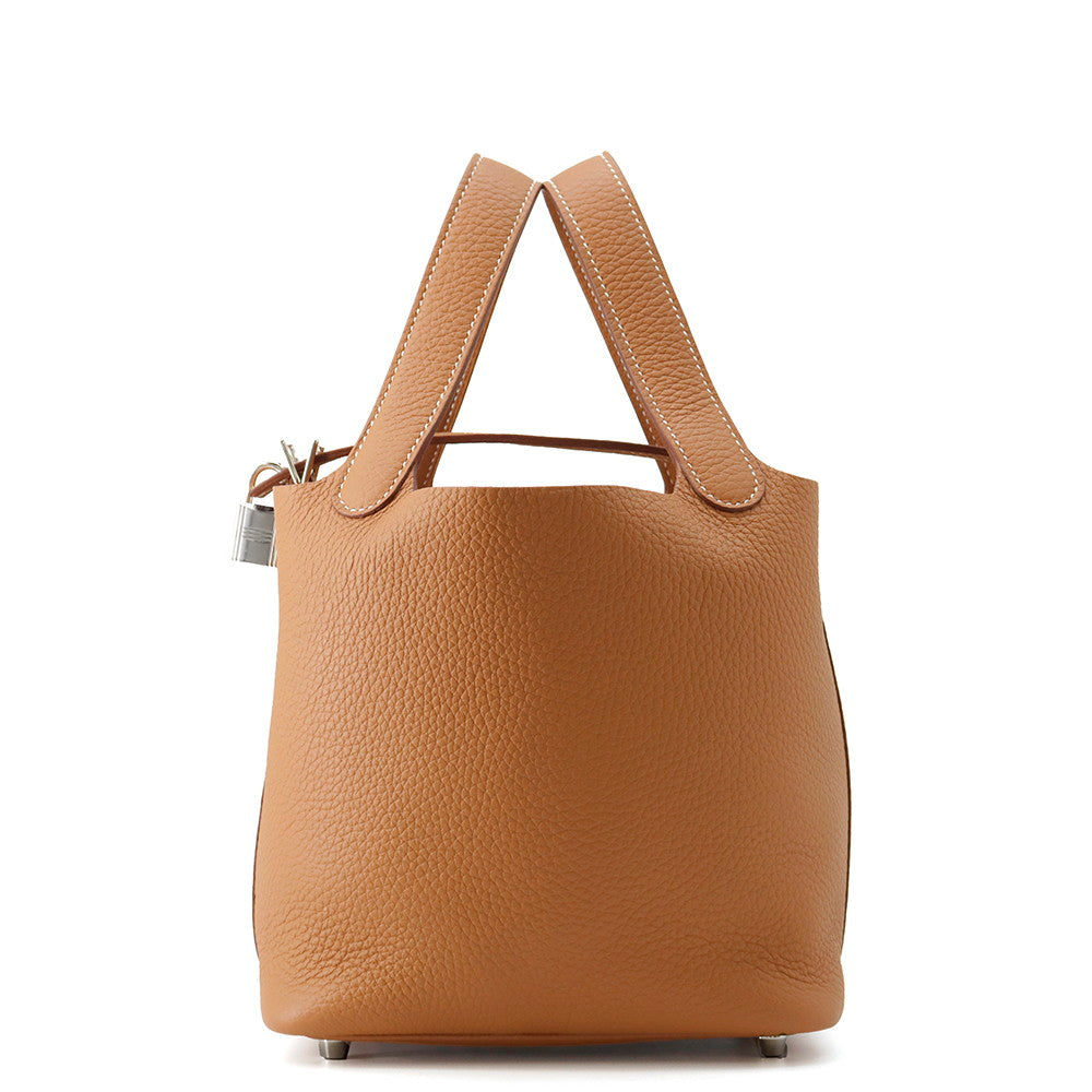 HERMES Picotin Lock Gold Taurillon Clemence Size PM