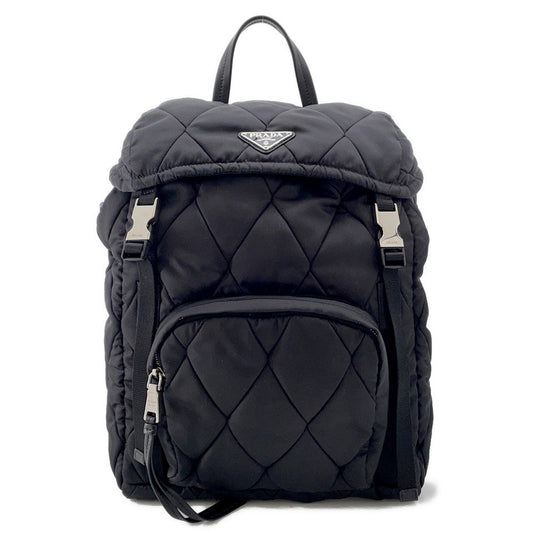 PRADA Quilted Backpack Black1BZ020 Nylon