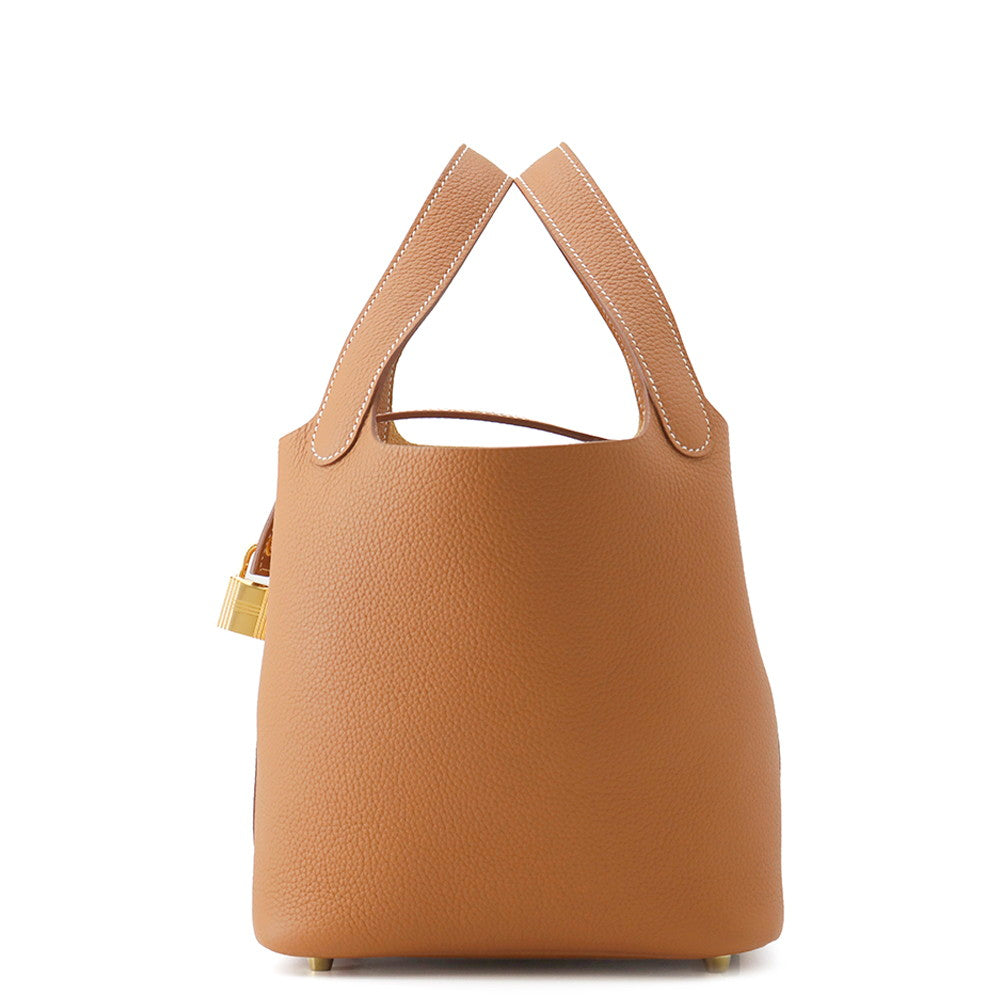 HERMES Picotin Lock Gold Taurillon Maurice Size PM