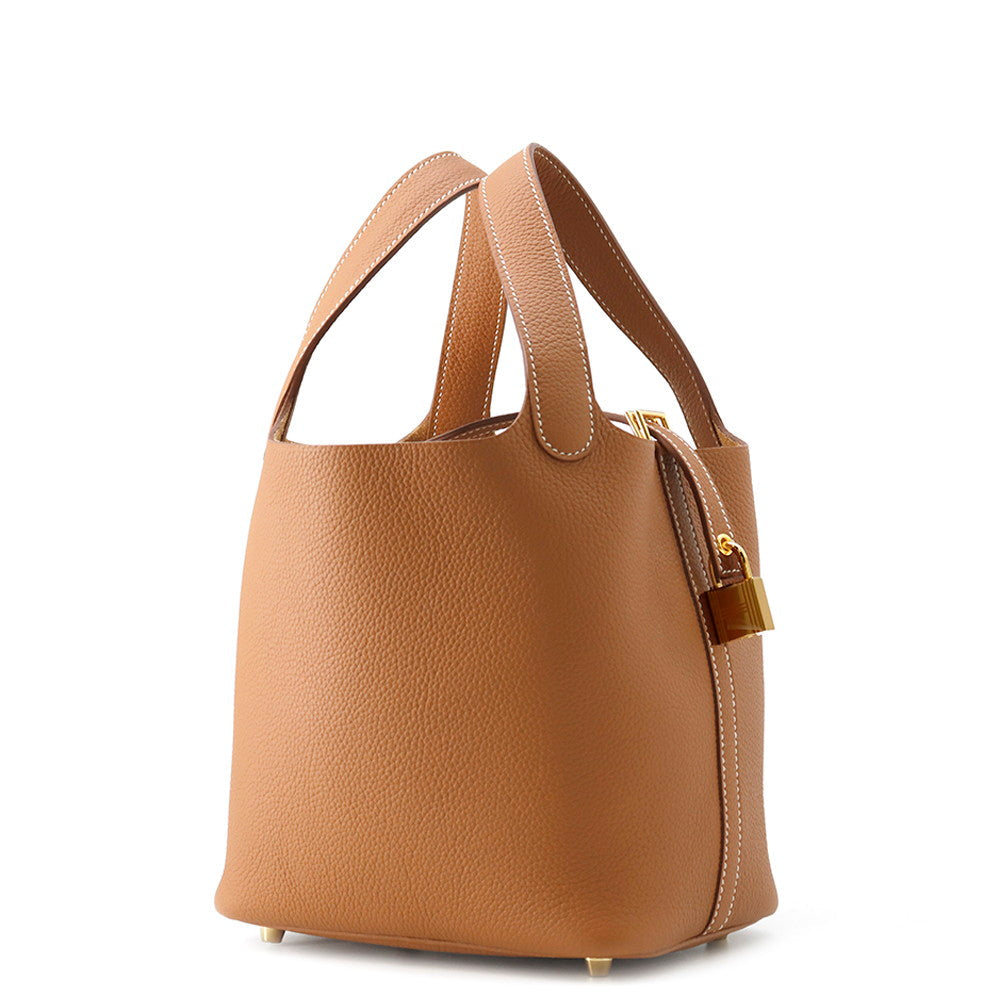 HERMES Picotin Lock Gold Taurillon Maurice Size PM