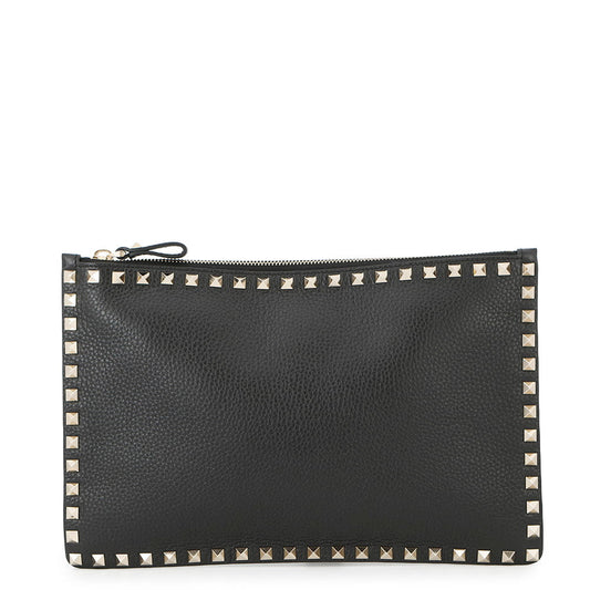 Valentino Garavani Rock Studded Clutch Bag BlackUW2P0269VSH Leather