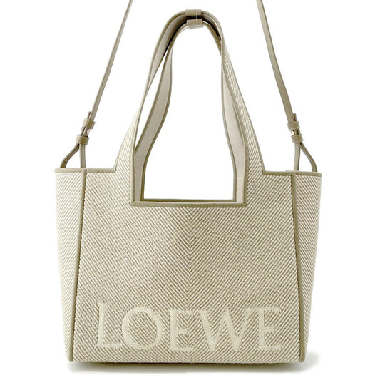 LOEWE font tote EcruALF1B61X11 Jacquard Size Medium