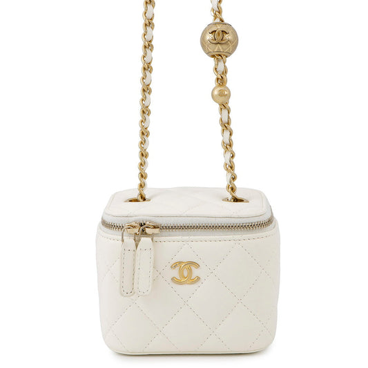 CHANEL Small vanity WhiteAP1447 Lambskin
