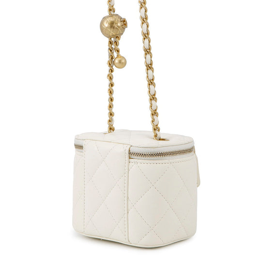 CHANEL Small vanity WhiteAP1447 Lambskin