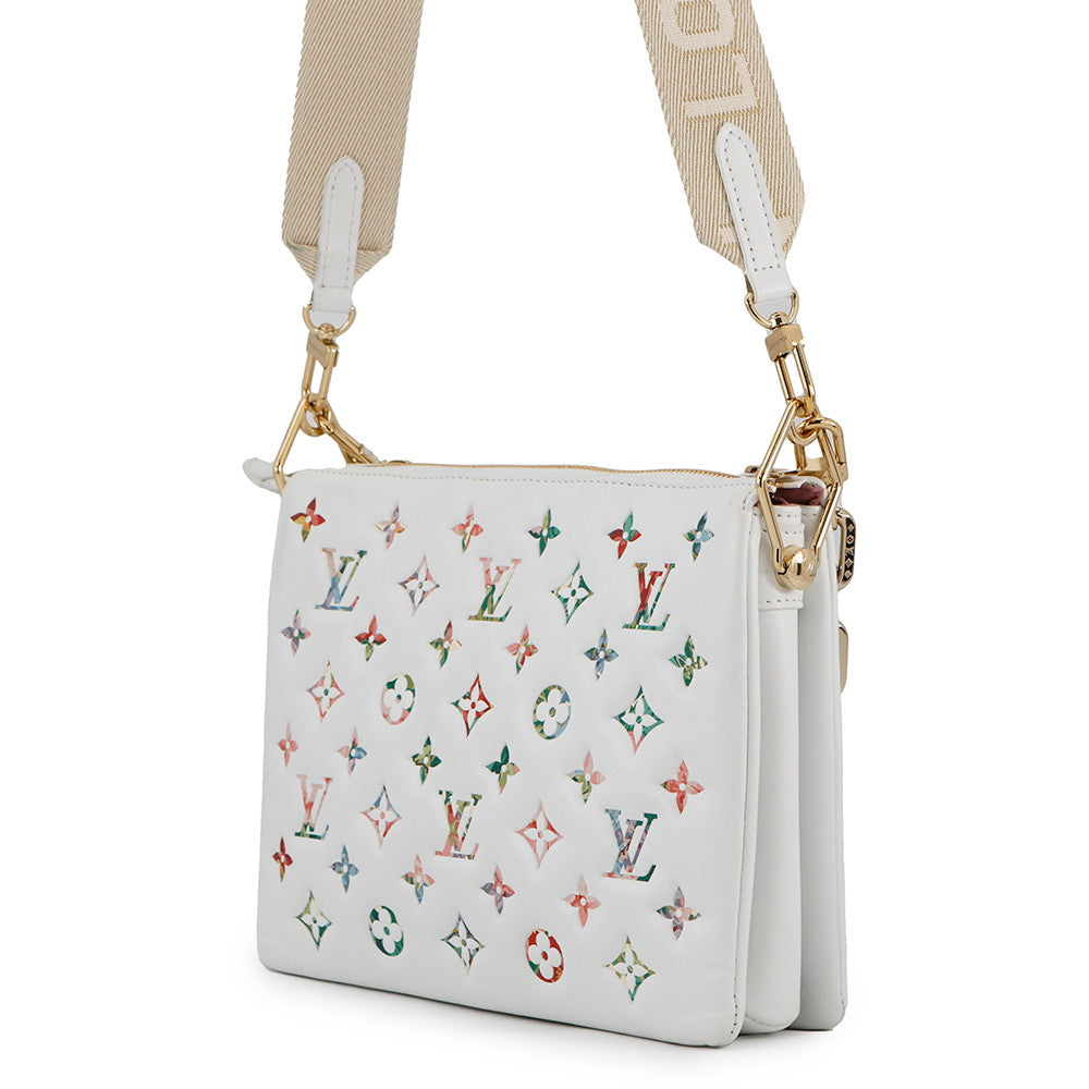 LOUIS VUITTON Coussin Blanc/PinkM21209 Monogram Lamb Leather Size PM