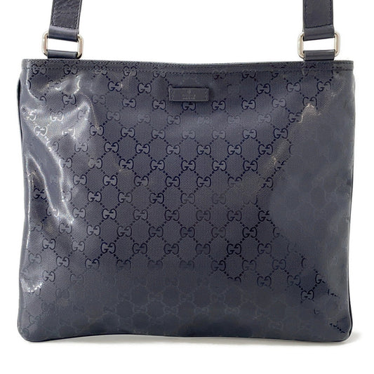 GUCCI GG Imprime Shoulder Bag Navy201446 PVC Leather