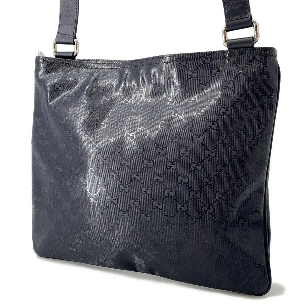 GUCCI GG Imprime Shoulder Bag Navy201446 PVC Leather