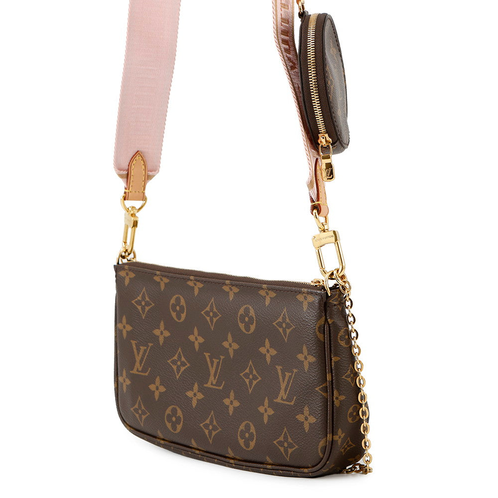 LOUIS VUITTON Multi Pochette Accessoires Rose claireM44840 Monogram