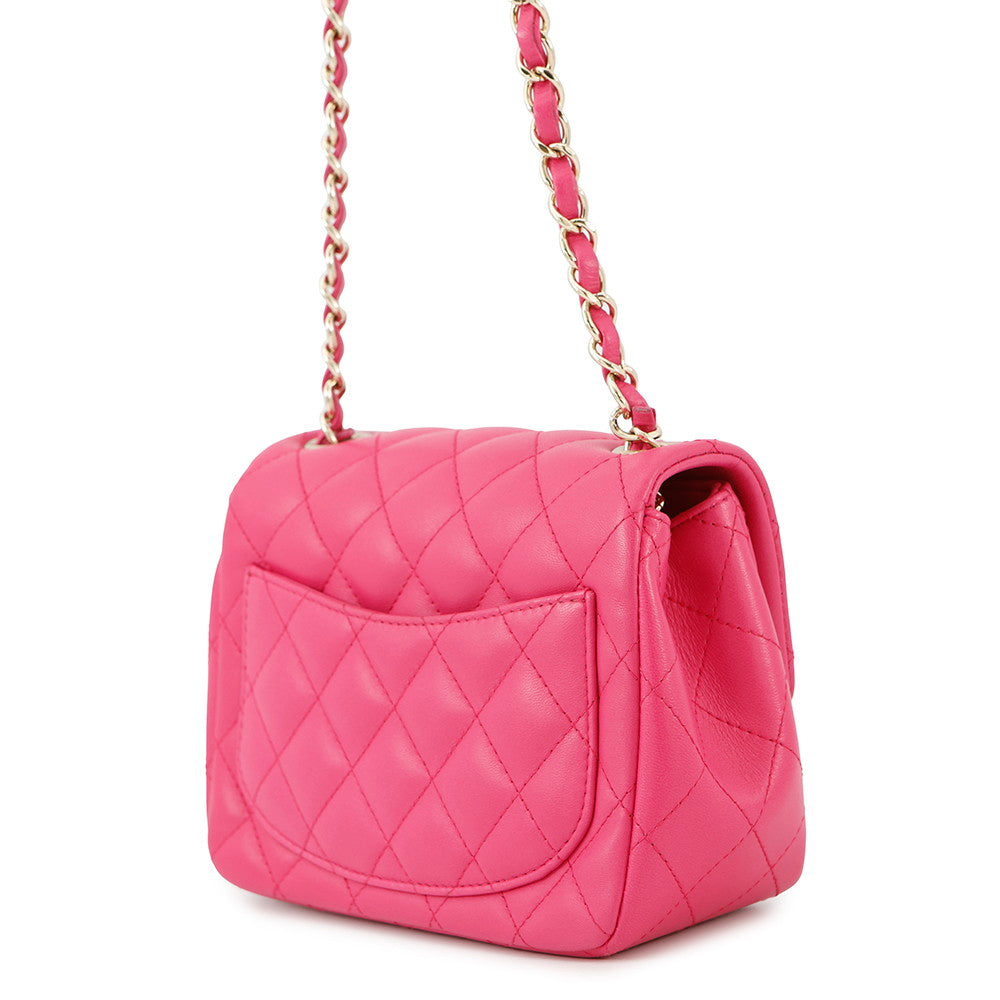 CHANEL Matelasse Single Flap ChainShoulder PinkA35200 Lambskin Size 17